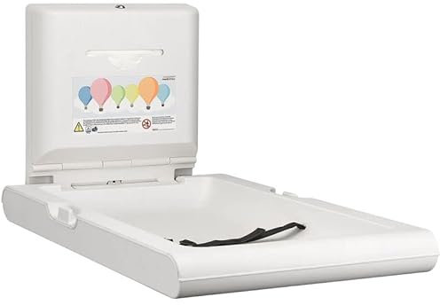 Mediclinics vertikaler Wickeltisch CP0016V aus Kunststoff mit Biocote®-Schutz