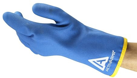 Ansell ActivArmr 97-681 Winter Work Gloves, Thermal Resistance and Grip in Low Temperature and Outdoors, Cold Protection, Men's Women's, Waterproof, Size 8/S (1 Pair)