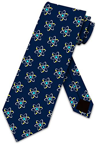 Three Rooker Atomic Nucleus Krawatte, Herren, Wissenschaft, Physik, Chemie, Biologie, Krawatte, Marineblau, Einheitsgröße