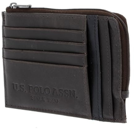 U.S. POLO ASSN. Wellborn Zipped Credit Card Holder Grey/Blue