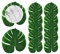12 Foglie di Piante Artificiali di Monstera Fiori, foglie di palma tropicali grandi, Decorativo Foglie di Palma Tropicali Artificiali, foglie di palma finte decorazioni per feste a tema giungla