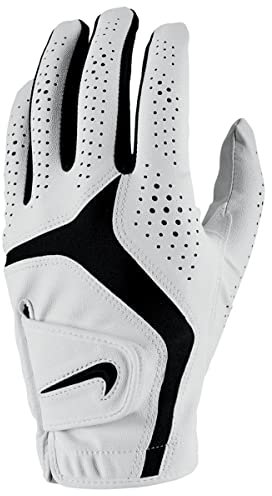 Nike Unisex – Erwachsene Dura Feel X GG REG L Golfhandschuh, Pearl White/Pearl White/Black, M