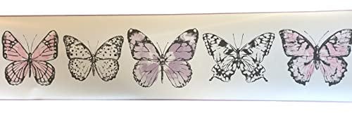 BWR Butterflies Self Adhesive Wallpaper Border 5m X 16cm (16.5ft x 6 inch)