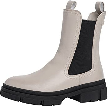 Tamaris Damen Chelsea-Stiefel, Grey Leather 1 25901 29 202, 37 EU