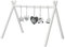 roba Baby Spielbogen aus Holz nach Montessori - Baby Gym mit Anhänger Rock Star Baby 3 - Activity Center & Spieltrapez ab 3 Monaten - Weiß
