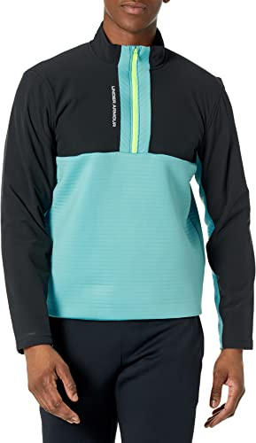 Under Armour Men's Storm Daytona Half Zip, (002) Black / Still Water / Reflective, XXL