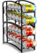 Sepikey 2er Set Rollen Kühlschrank Organizer Dosenspender Dosenhalter Kühlschrank Dosen Organizer für Getränkedosen Bier Konserven Aufbewahrung, Stapelbar Kühlschrank Dosenspender, Schwarz
