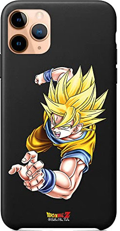 Personalaizer iPhone 11 Pro MAX Case Black with a Dragon Ball Z Goku SS1 Special Design