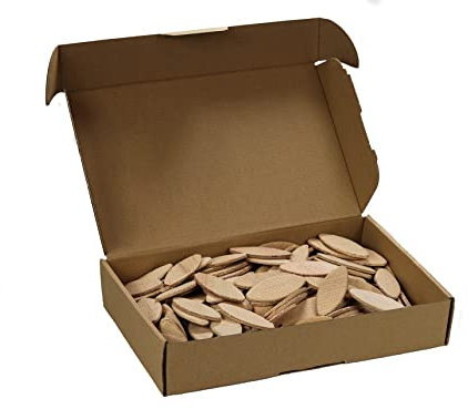 Tolux Tasselli piatti legno numero 10, Confezione da 1000 pezzi, Biscotti Lamello, Lamelle d'assemblaggio, Tasselli in legno di faggio di alta qualità per falegnami e progetti fai da te