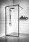 Badplaats B.V. Duschwand Georgia 80 x 200cm Glas Duschabtrennung Walk-In Dusche Nano Duschtrennwand, Schwarz