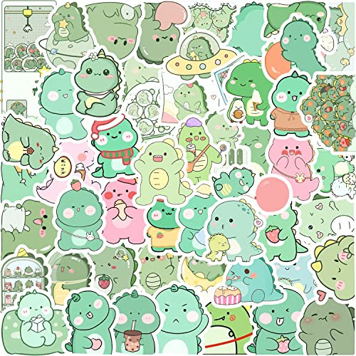 Cartoon Dinosaurier Aufkleber für Laptop (50 PCS),Geschenk für Kinder Jugendliche Erwachsene Jungen,Cartoon Dinosaur Stickers Wasserdicht Vinyl Aufkleber für Scrapbook,Skateboard,Auto,Gepäck