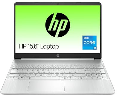 HP 15.6 Laptop | Intel Core i5-1135G7 Processor | 8 GB RAM | 256 GB SSD | Intel Iris Xe Graphics | FHD Display | Up to 7hrs battery | Win 11 | Dual Speakers | Natural Silver | 15s-fq2037sa