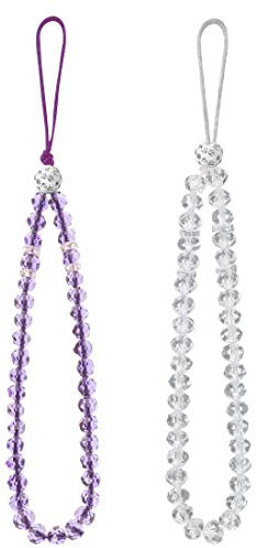 2Pcs Colgantes de Mano para Móvil con Cuentas Correa Cordón de Teléfono con Cuentas Colgantes Móvil Bohemio Cadenas de Móvil Pulseras de Abalorios para Teléfono Móvil,Encanto de teléfono con cuentas