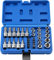 34pcs E-TORX STAR SCKET SET avec CRV E-Socket Set E4-20, S2 TORX Bit Socket Set T10-60, Retiré Preuve TORX BIT TT10-TT55 et 5/16F à 3/8M -Adaptateur, 3/ Douille Torx 8 pouces