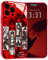 Akatxezy Japanisches Anime-Design Handyhülle stoßfest Schutzhülle Kreativität Glasschale (rot, AOT Militär, für iPhone 14 Plus)