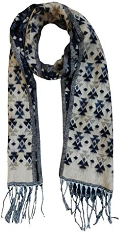 Rastogi Handicraft Wollschal, langer Schal, Winter, dick, warm, gestrickt, großer Schalldämpfer, Schal für Männer, Frauen und Mädchen, 180,3 x 33 cm, blau, 71 x 13 Inches