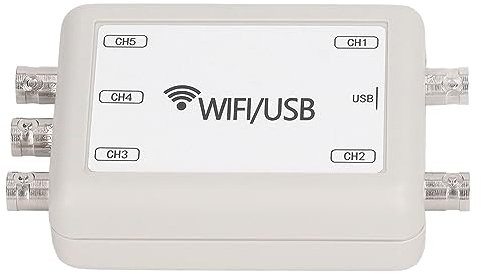 Virtuelles Oszilloskop, USB 2.0-Kabel, WiFi, 2,4 G, 5 Kanäle, Tragbarer Handheld-PC, Mobiltelefon, 0 Hz ~ 50 KHz, Frequenz, Maximale Abtastrate 150 KHz, Abtastrate