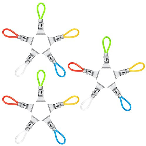 Clip de Toalla de Color Pinzas para Toallas de Playa de Metal para Cocina y Baño 15 Piezas