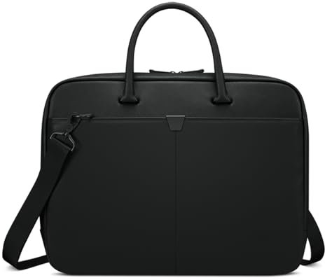 Lenovo 15,6 Zoll Laptoptasche (T200) – wasserabweisende Leder Messenger Bag mit gepolstertem Gerätefach – Multi-Fach Professionelle Handtasche mit Schultergurt für Reisen & Business