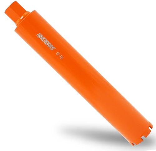 NINEROARS 3 Inch Wet Diamond Core Drill Bits for Concrete Reinforced Concrete and Hard Masonry Core Bit with 10mm Segment Height 15.7 Drilling Depth 1-1/4-7 Thread