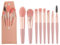 UENXRXE 8pcs Set Pinceaux Maquillages Professionnels Pinceau pour Fond de Teint Poudre,Correcteur, Sourcils,Fard à Paupières,Contour,Eyeliner,Estompeur Yeux Brosse Rose