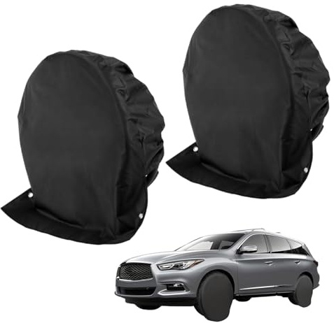 2 Pezzi Auto Ruota Copertura,Borsa Per Pneumatici Da 30 X 32 Pollici,Copertura Della Ruota Di Scorta,Copertura Per Pneumatici,Borsa Pneumatici Auto,Copri Gomme,Nero, Copertura Impermeabile