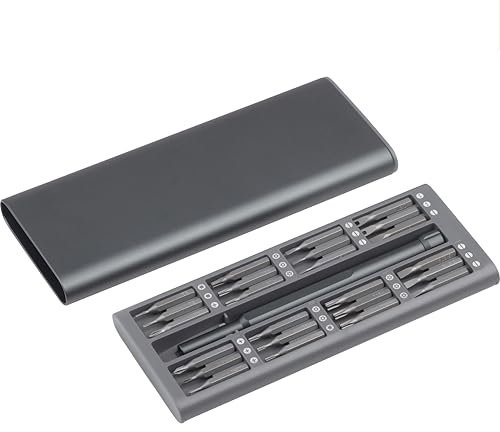 Meister Feinmechaniker-Bit-Satz - 69 x 170 x 17 mm - 48-teilig - Edles Alu-Case - Reparatur-Set für Smartphones, PCs, Uhren, Brillen, & Co. / Repair-Tool-Kit / Präzision-Schraubendreher-Set / 3387960