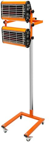 LENDISIY Lacktrockner Infrarot Lackhärtungslampe 2 * 1000W Infrarot Trockner Strahler Aushärtungslampe Auto Heizung Farbe Trocknungslampe Infrarotstrahler mit Stativ
