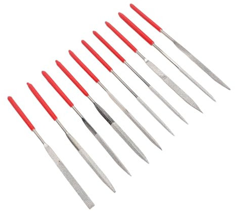 Lima de uñas de metal, compacta, 10 unidades, lima de manicura de metal para salón de uñas