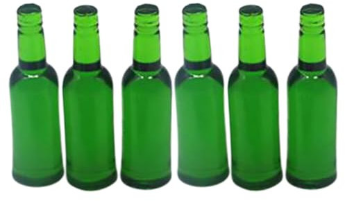 GARVALON 6stücke Miniatur Bierflaschen Deko Für Puppenhaus Und Fotografie Realistische Für Mini-häuser Stabile Und Hochwertige Resin-Materialien