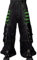 Fiacafyo Damen Vintage Baggy Jeans Grunge Gothic Tripp Pants Punk Goth Wide Leg Denim Pants Y2k Loose Casual Jeans Streetwear, C-grün, L