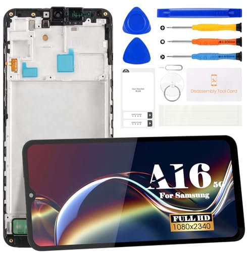 Écran LCD de rechange pour Samsung Galaxy A16 5G SM-A166B, SM-A166B/DS, SM-A166P, SM-A166P/DS, SM-A166P/DS, SM-A166E Noir