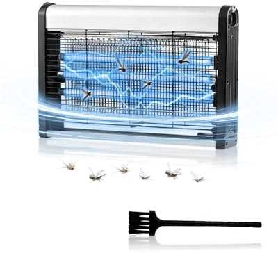 Lorrtta Lampe Anti-Moustiques LED 30W, Tueur d'Insectes Électrique UV avec Double Grille, 3 Lampes Durables à Faible Consommation, Efficace sur 20-120m², Tension de 2500V