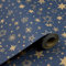 Rouleau de papier cadeau d'anniversaire 43 cm x 15 m, papier kraft bleu recyclable à étoiles, idéal pour les mariages, Noël, les anniversaires et les décorations de fêtes