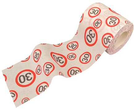 Decoration anniversaire 30 ans papier toilette amusant panneau de signalisation rouge/blanc - Décoration originale pour 30 ans anniversaire femme et homme - Tiwoca