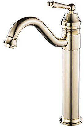 Rubinetto Miscelatore Rame Antico Rotazione 360° Miscelatore Lavabo Rubinetto Monocomando Monoforo Bagno Vasca da bagno Lavamani Rubinetto acqua calda e fredda Installazione su ponte Rubinetto per