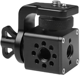 Alvins Verstellbare Halterung mit 3/8 Zoll 1/4 Zoll Schraube 360 Grad drehbar neigbar Panorama-Halterung für Kamera Monitor Gimbal Stativ Kamera Monitor Halterung Schwarz
