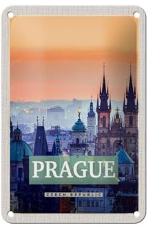 Blechschild 18 x 12 cm Prague Altstadt Prag Tschechien - DekoNo7