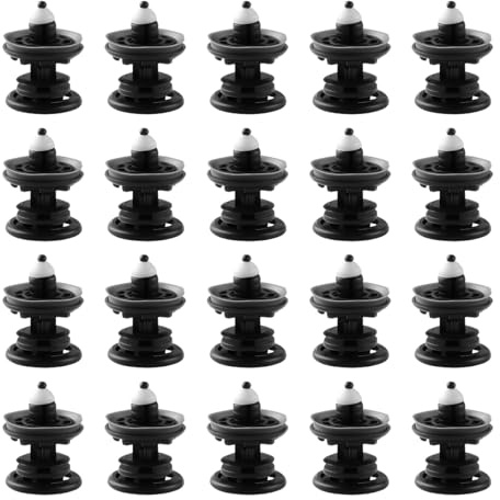 Lotsdonxia 20Pcs Car Interior Trim Clip Set, Factory Black Door Panel Retainers Use for VW & Audi Secure Anti-Rattle DIY Fix Kit
