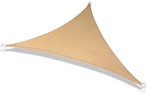 PXAMORTEL Sun Shade Sails,Triangle, Block Canopy, Rainproof Easy to Install Canopy Sail, Shade Net for Garden Patio Car Pergola, 3x3x3m Champagne Gold(3.6x3.6x3.6m)