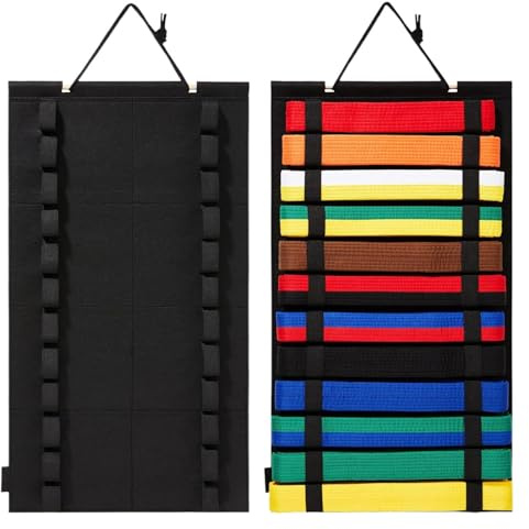 Generico Gürtelhalter für Kampfsport | Jujitsu Gürtelhalter aus Filz für die Wand | Wand-Gürtelhalter platzsparend Zubehör Kampfkunst für Mädchen Athleten