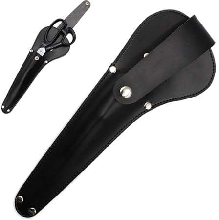 Zangenholster aus Leder – 27,5 x 10 cm, an der Taille befestigte Schneiderscherenscheide, Gürtelhalter, Scherenholster aus Pu-Leder | Stickscherenscheide | Trauma-Scherenholster, Handschere für Garten
