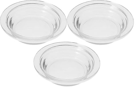 VICASKY Glas Aromatherapie Schalen 3 Stück Robustes Glas Transparent Ersatz Wachswärmer Schalen für Duftwachs Ölwärmer Hutförmig für Raumduft Zubehör Wohnzimmer Büro