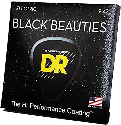 DR String BKE-9 Black Beauties Jeu de cordes pour guitare electrique