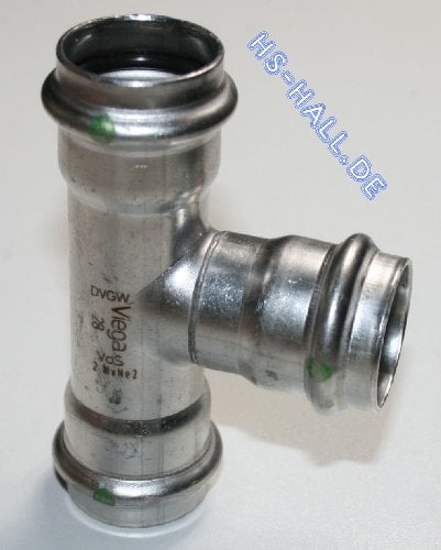 Viega Sanpress Inox T-Stück 28 x 28 x 28 Edelstahl Pressfitting