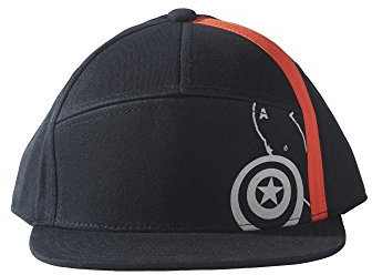 adidas Kinder Kappe Marvel Avengers, Black/Black/Bold Orange/Silver Met, OSFY