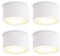 SSC-LUXon 4 Stück CELI-X Aufbauleuchte LED flach mit schöner Lichtfläche - LED GX53 warmweiß 3W 230V - Decken Aufbauspot weiß rund