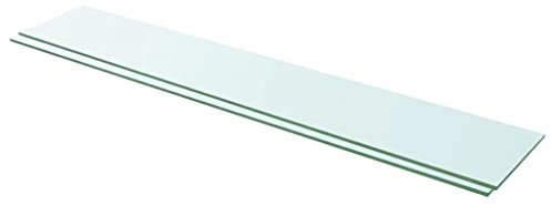 vidaXL 2X Regalboden Glas Glasboden Glasscheibe Glasplatte Regalbrett Ersatz Platte Glasscheibe für Glasregal Klarglas Transparent 110x20cm