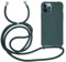 MyGadget Strap Case for Apple iPhone 12 Pro Max - Crossbody Phone Cover - TPU Silicone Case with Neck Holder - Cord Lanyard Carrier with Rope in Dark Green