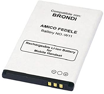 Move Batteria SPECIFICA per BRONDI Amico Fedele Liion 3.7V 950 mAh Sostiuisce Perfettamente: [Battery No.:W11] ATTENZIONE: Controllare Che Il CODICE Prodotto COINCIDA con Quello della